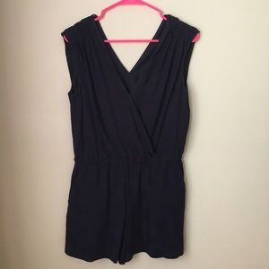 Navy Ann Taylor Loft Romper